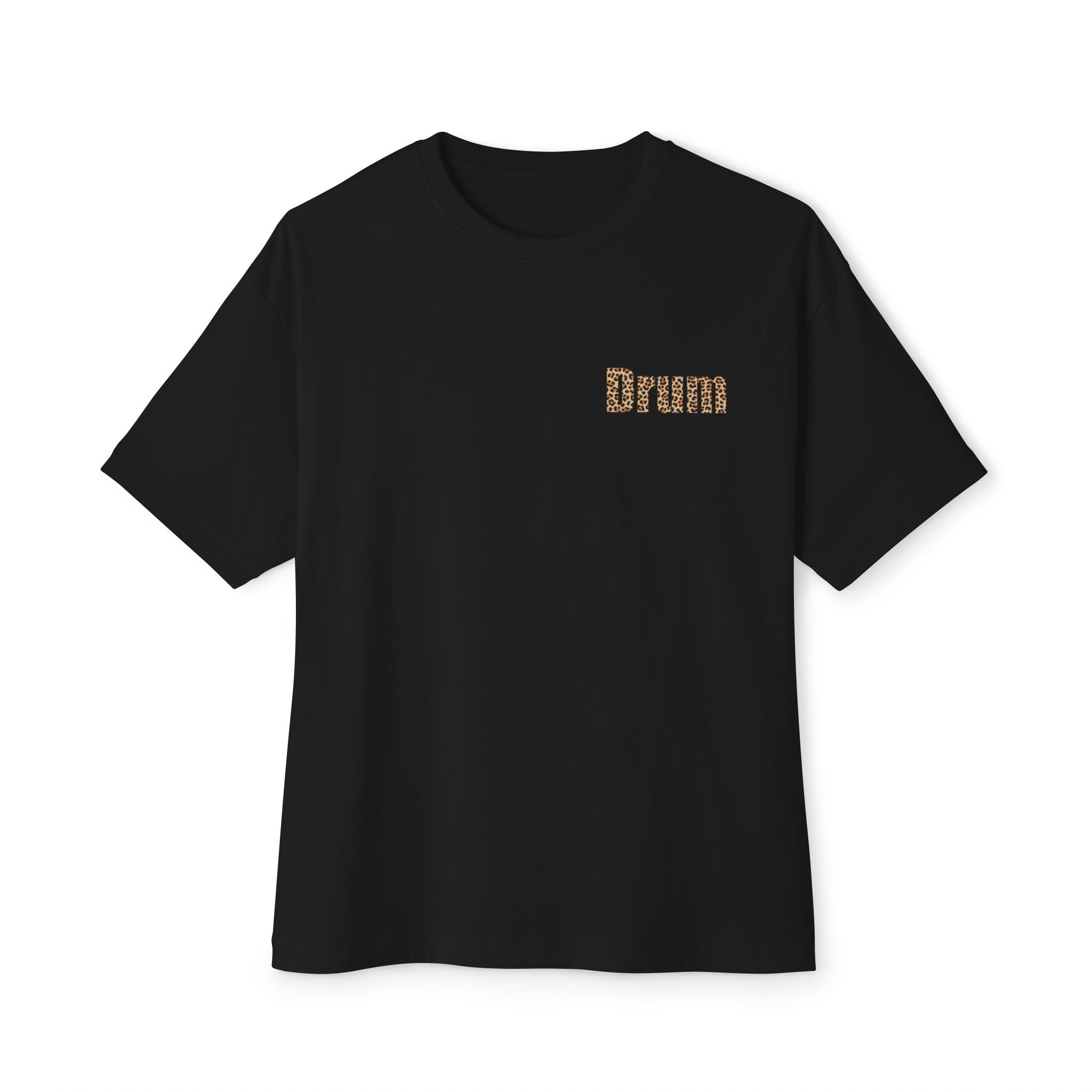 Leopard Print Drum Unisex Oversized Tee