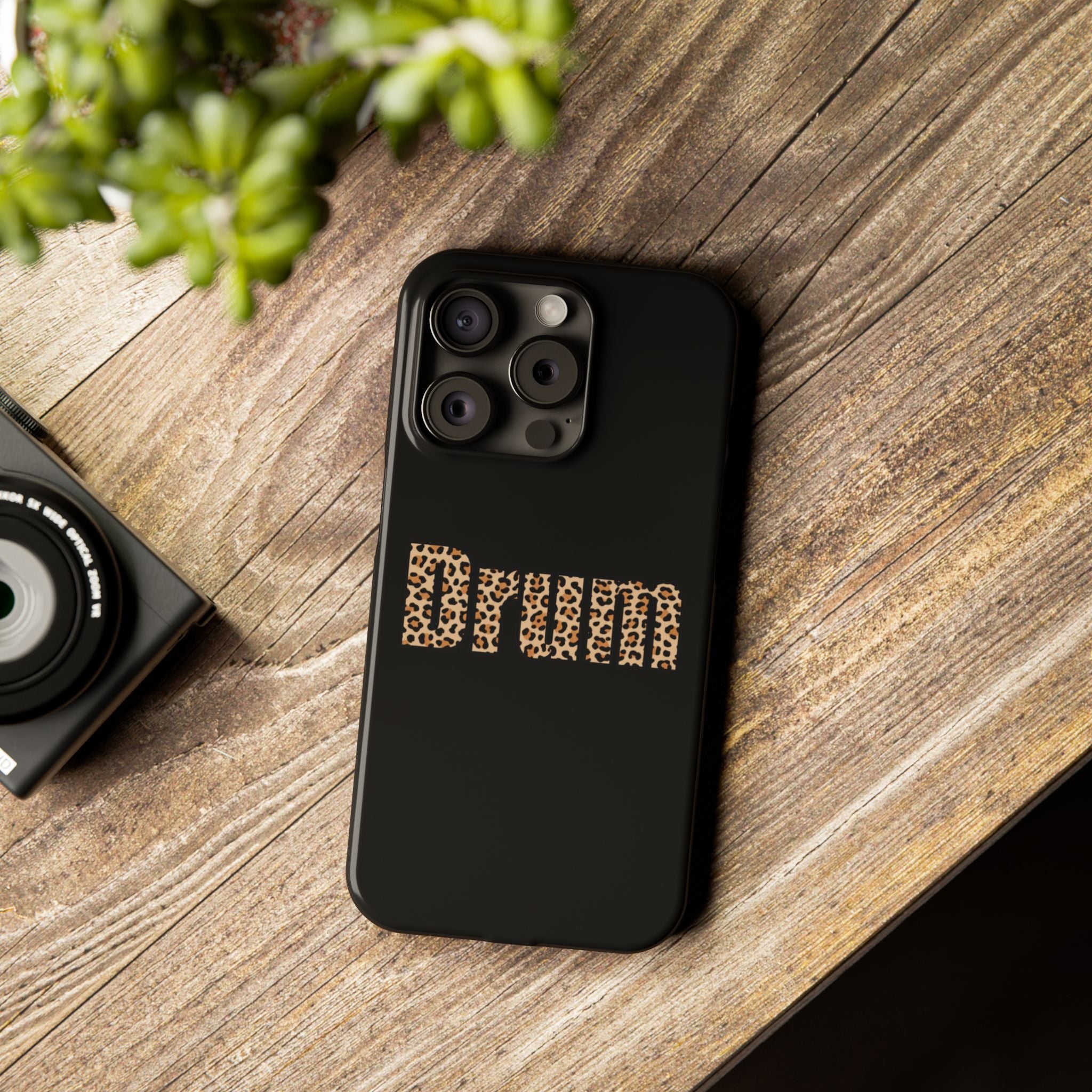 Leopard Print Drum Phone Case