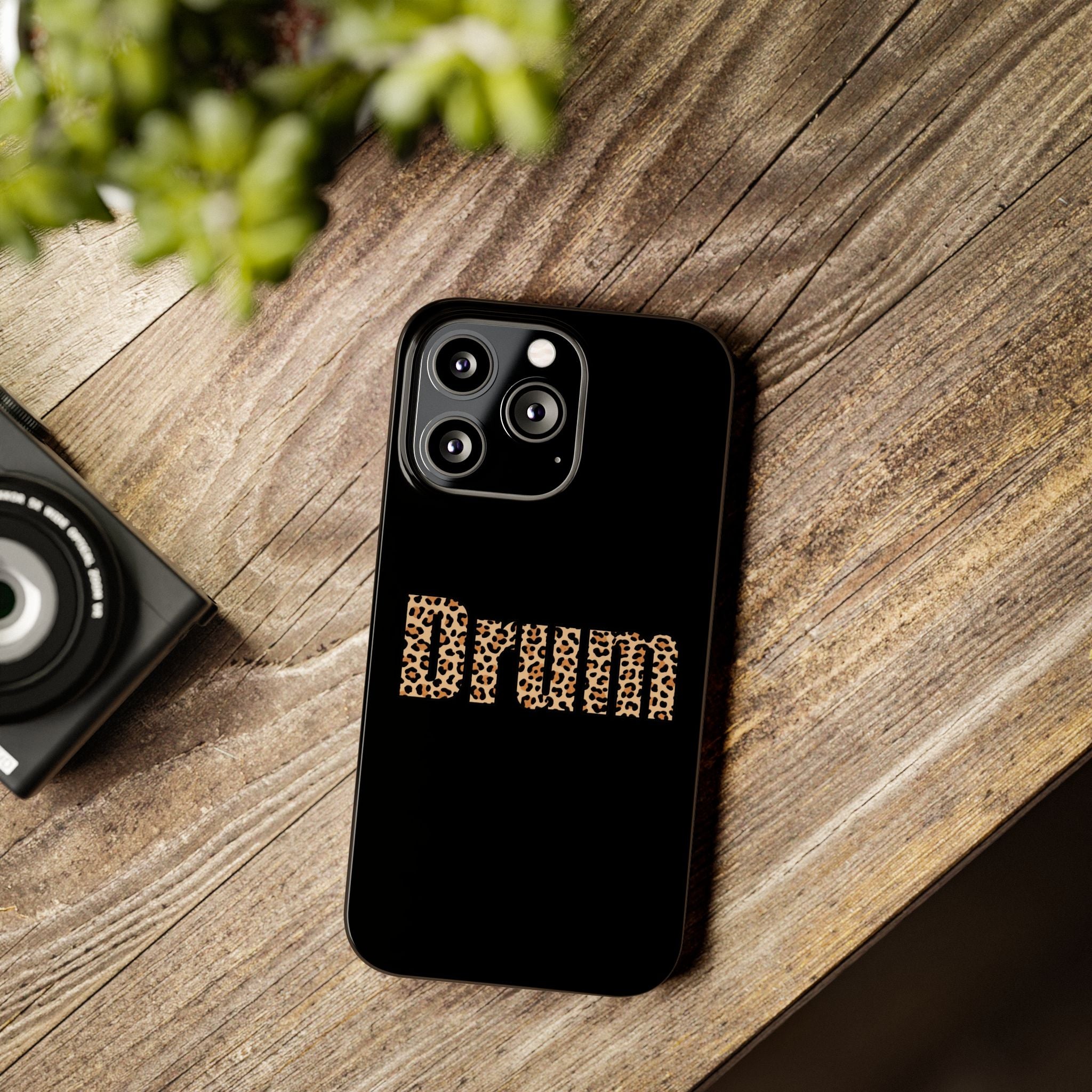Leopard Print Drum Phone Case