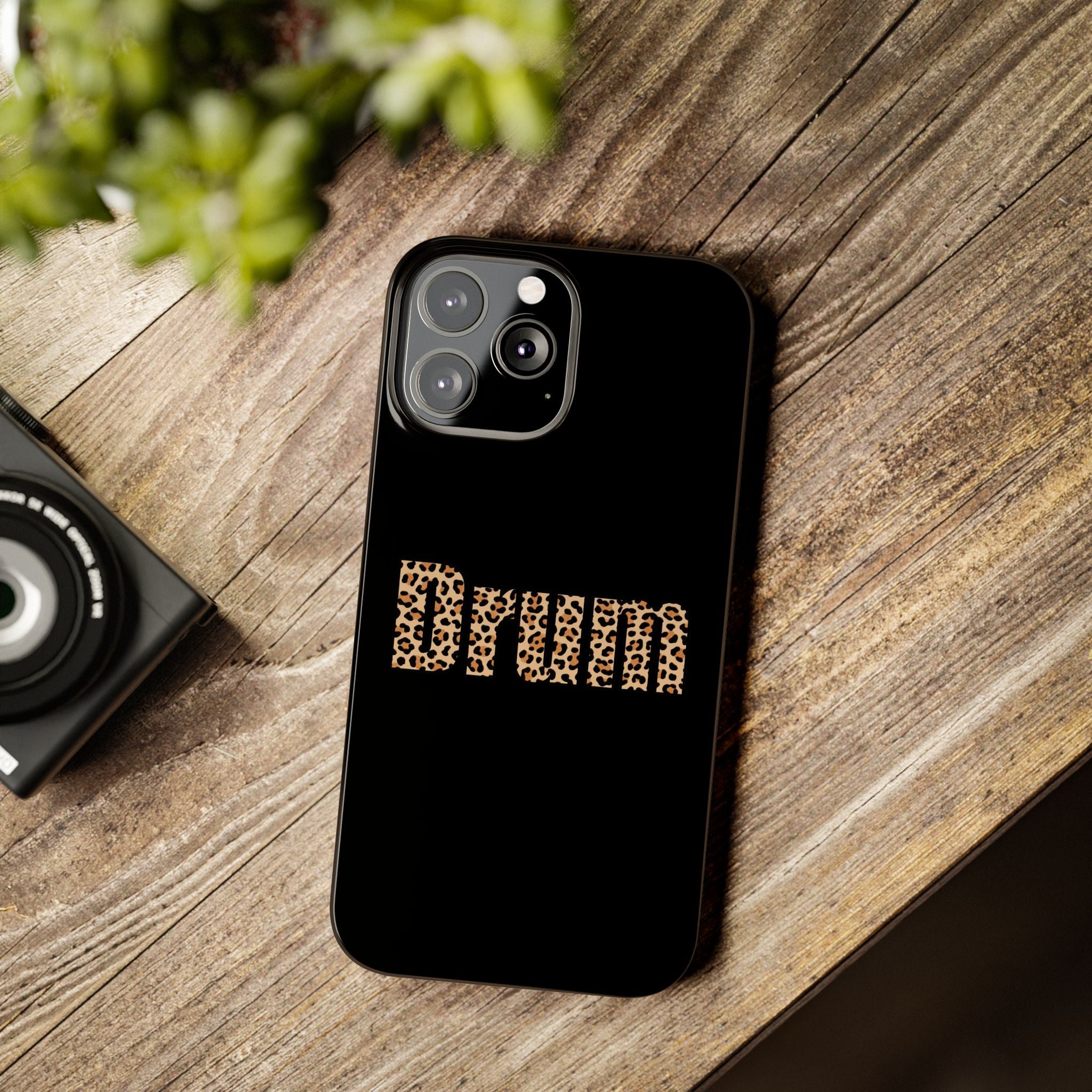 Leopard Print Drum Phone Case