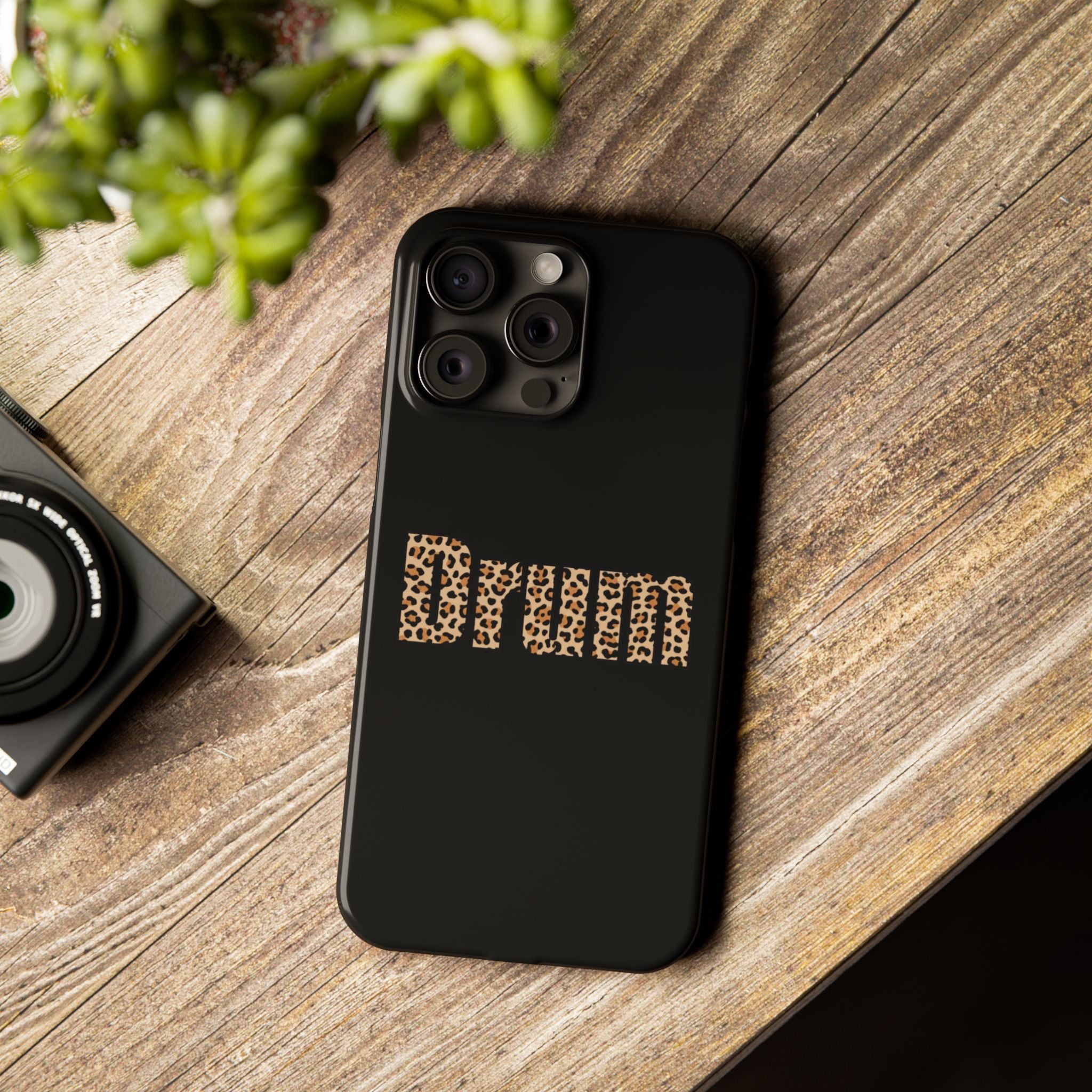 Leopard Print Drum Phone Case