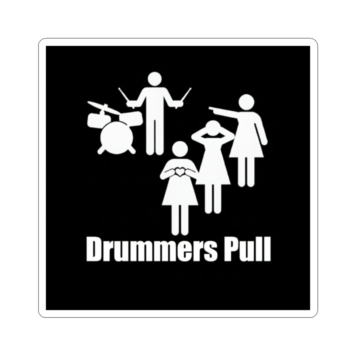 Drummers Pull Sticker