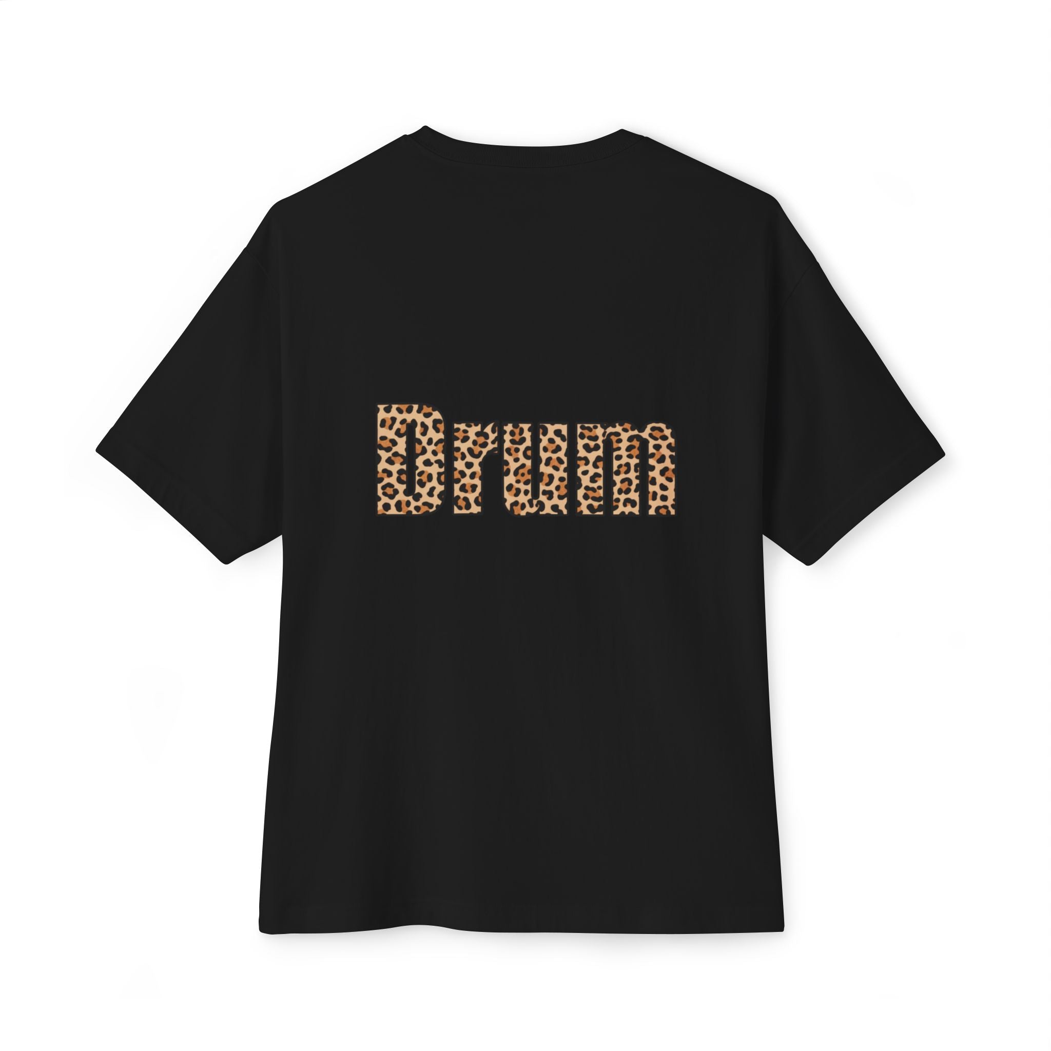 Leopard Print Drum Unisex Oversized Tee